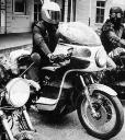 Bubba Zanetti clad in helmet on his bike